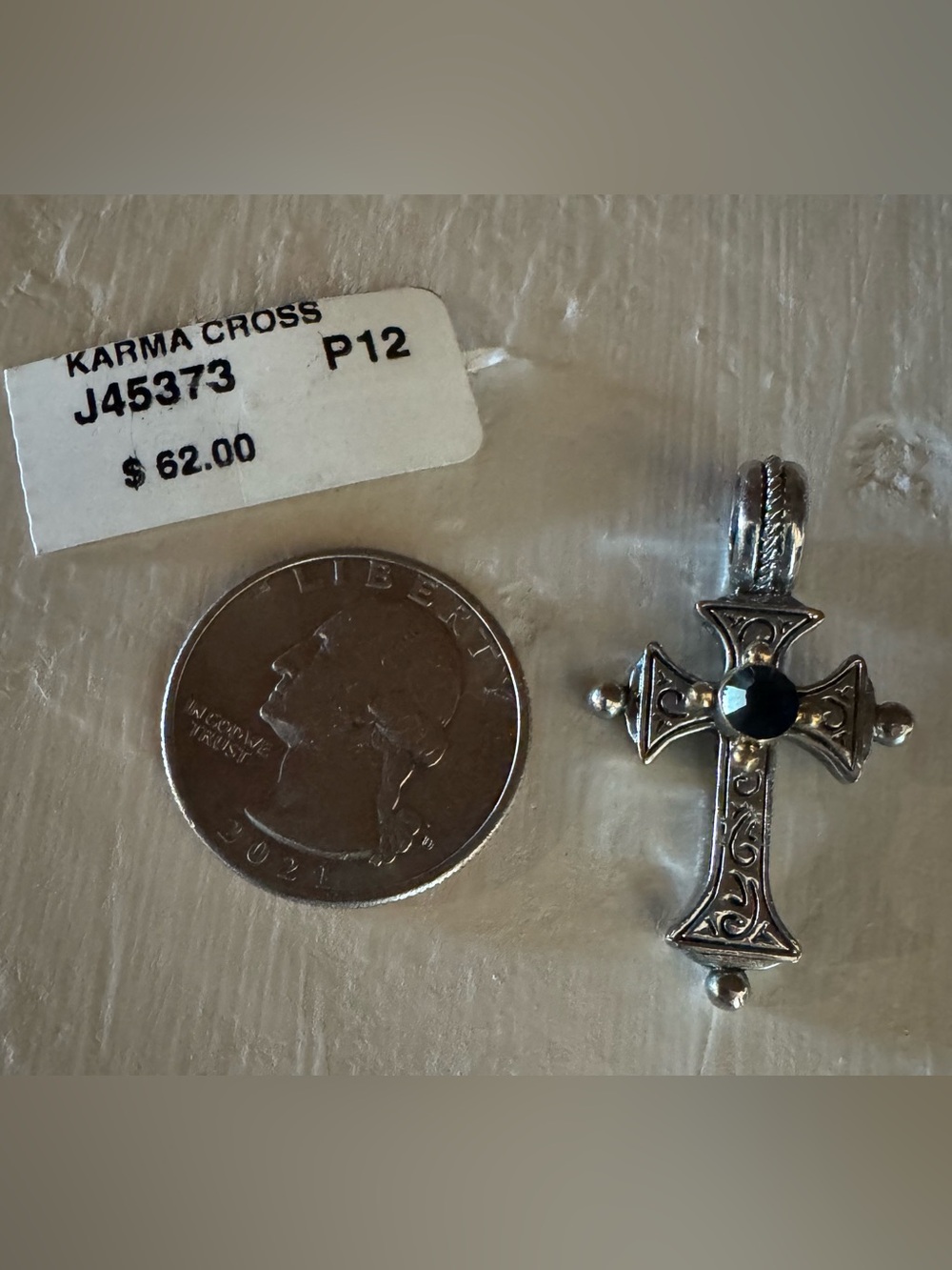 Brighton Karma Cross Charm